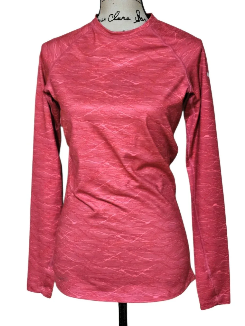 Nike Pro Combat Women’s Long Sleeve Athletic Top - Coral Pink